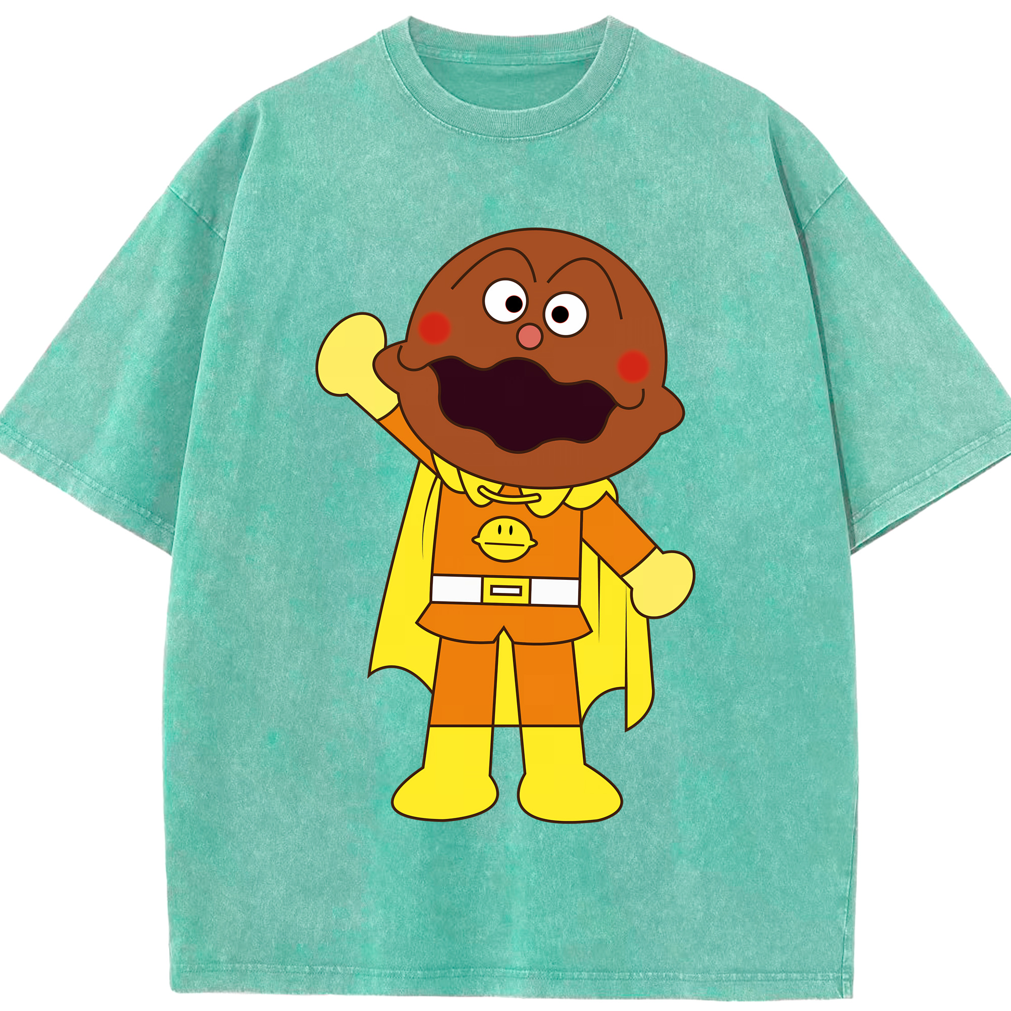 （画像用） アンパンマン Anpanman 綿100% ヴィンテージ風 半袖Tシャツ（フロントプリント）